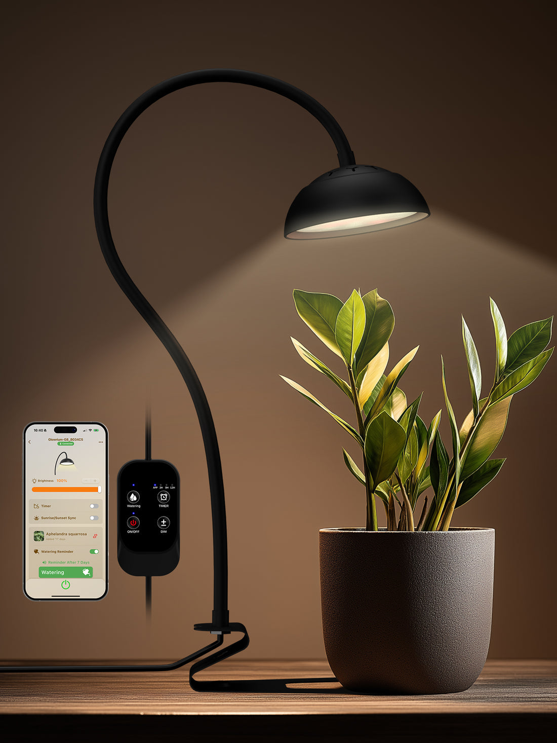 GLOWRIUM Smart Grow Light 10W – Full Spectrum LED for Indoor Plants