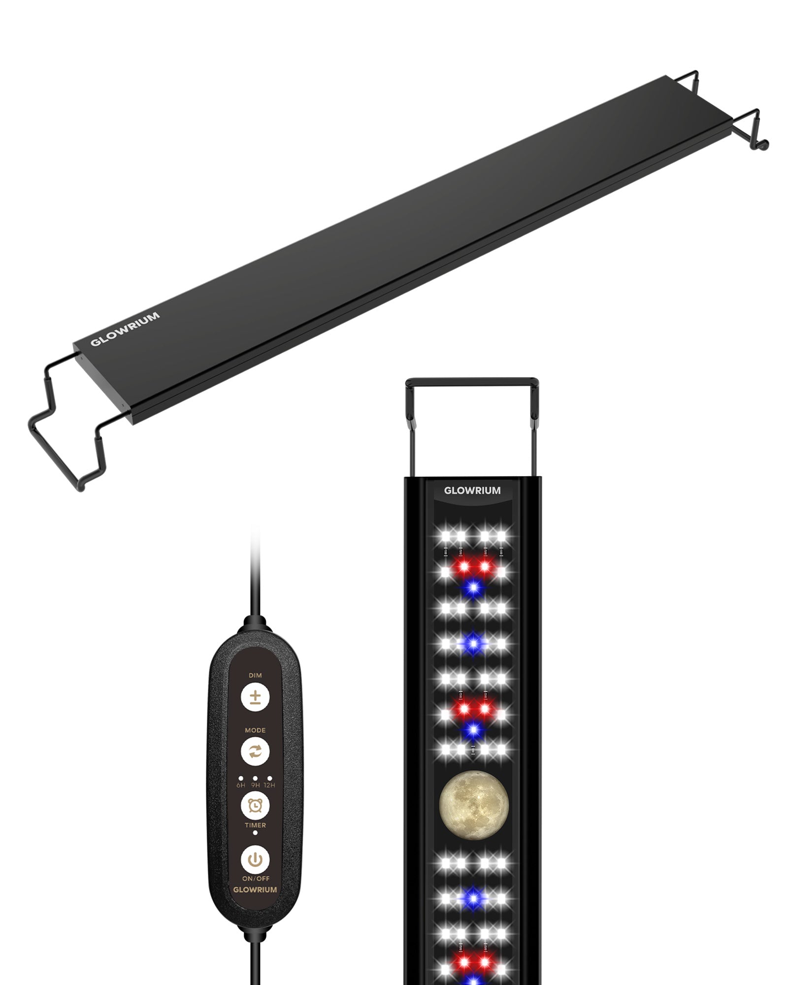WOINO Aquarium Light 24/36/48 Inch Fish Tank Timer – Full Spectrum 5 Color LED With Day/Night Modes