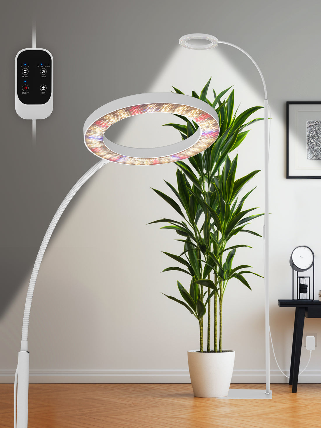 Full Spectrum LED Grow Light G2Pro 24W for Indoor Plants – Adjustable Height, Timer, and Smart Care Features