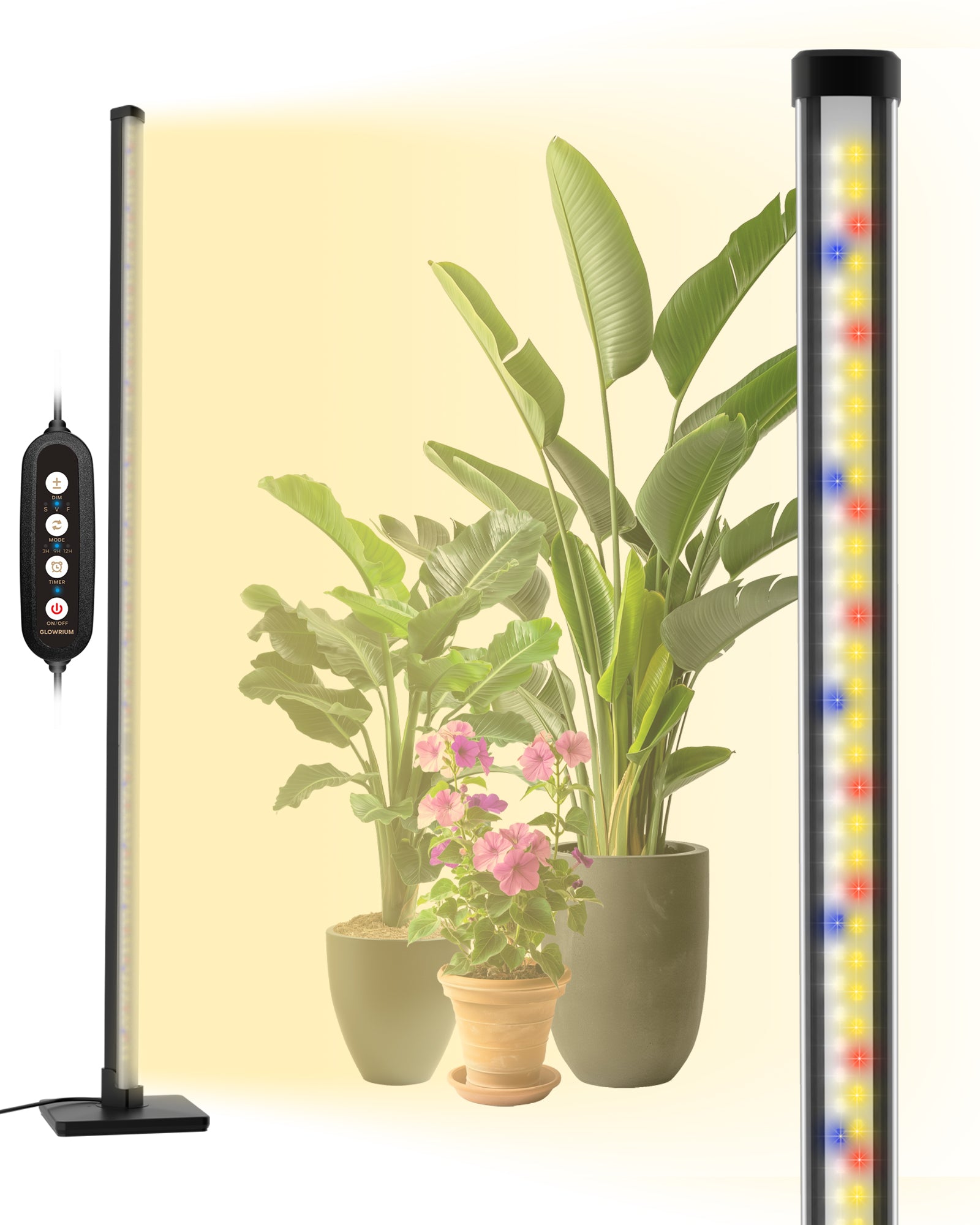 where can i buy a grow light for plants GLOWRIUM Full Spectrum Plant Grow Lights 30W (45 in) with Auto-Timer H – Glowrium