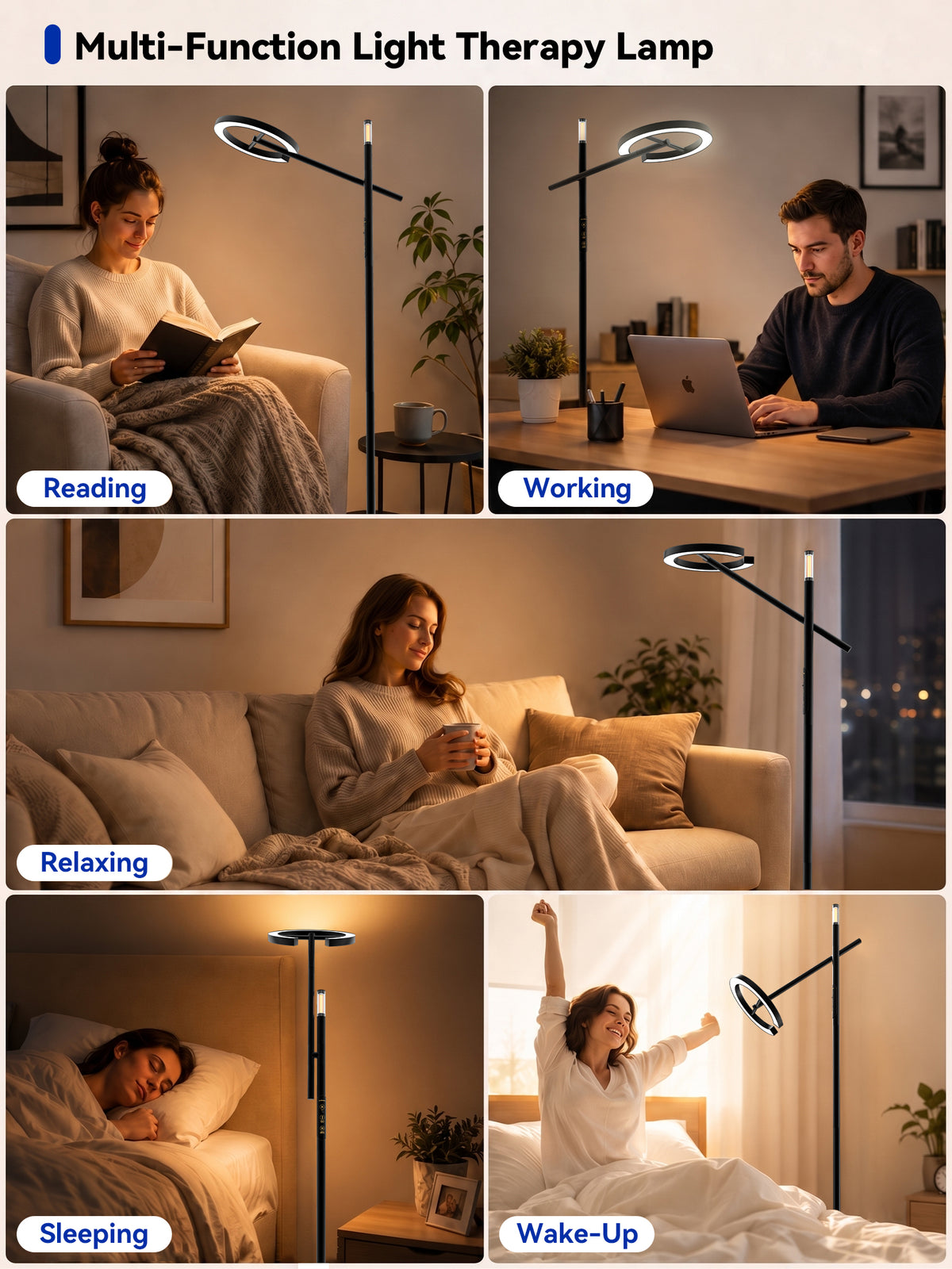 GLOWRIUM® H1 Smart Home Floor Lamp with APP Control & Stepless Dimmable