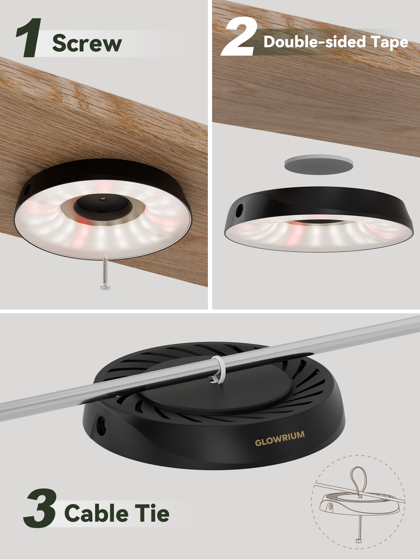 GLOWRIUM G7 | 48W (6-Pack) Smart Full Spectrum LED Puck Grow Light