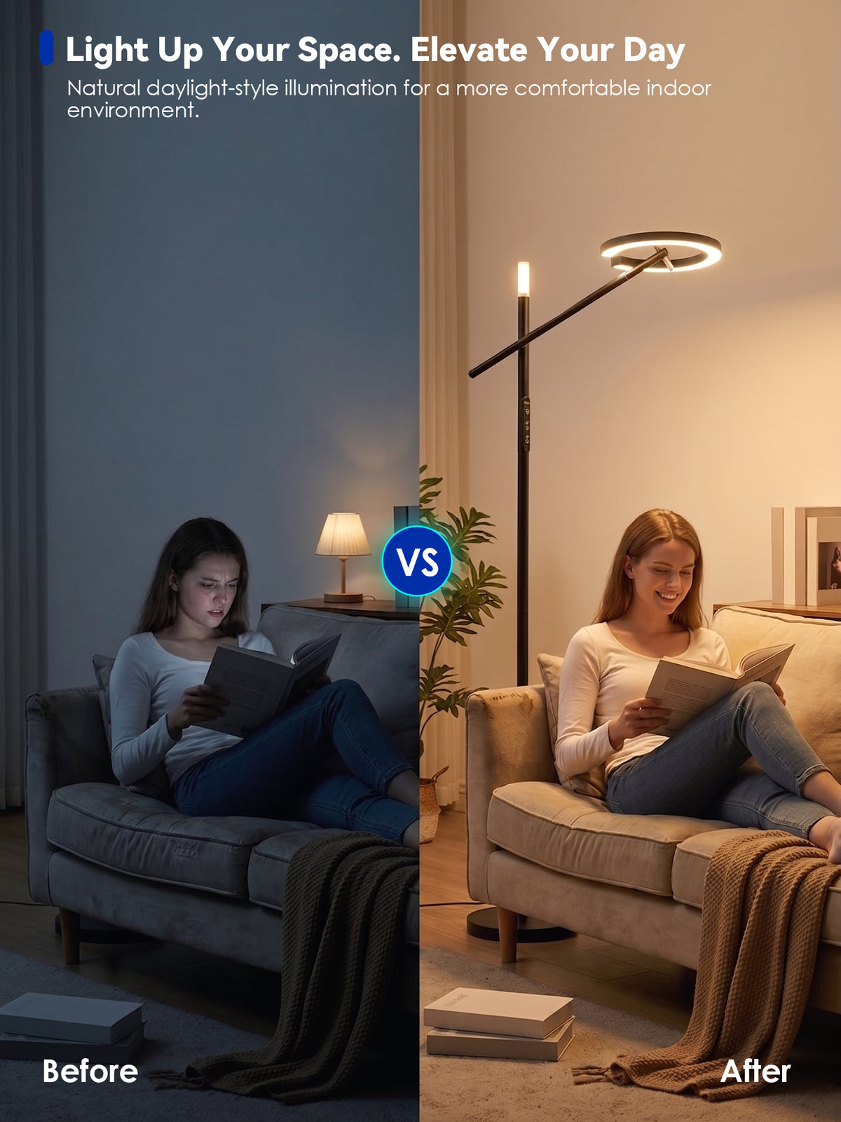 GLOWRIUM® H1 Smart Home Floor Lamp with APP Control & Stepless Dimmable