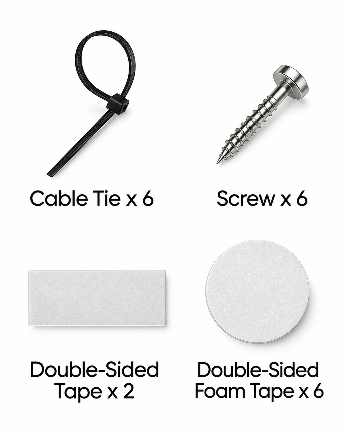 G7 Accessories (Cable Ties, Ceiling Mounting Screws, Double-Sided Tape)
