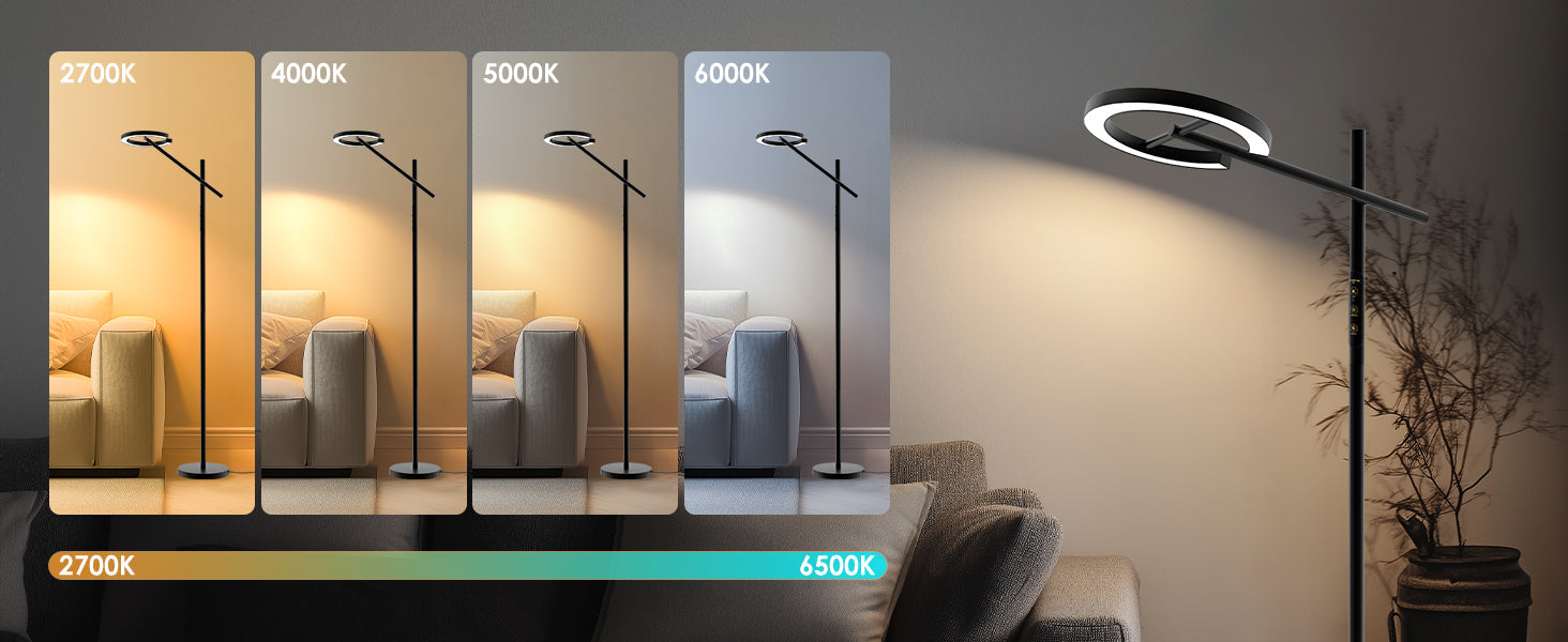 Floor Lamp Steplessly Dimmable: Color Temperatures 2700K-6500K – The U ...