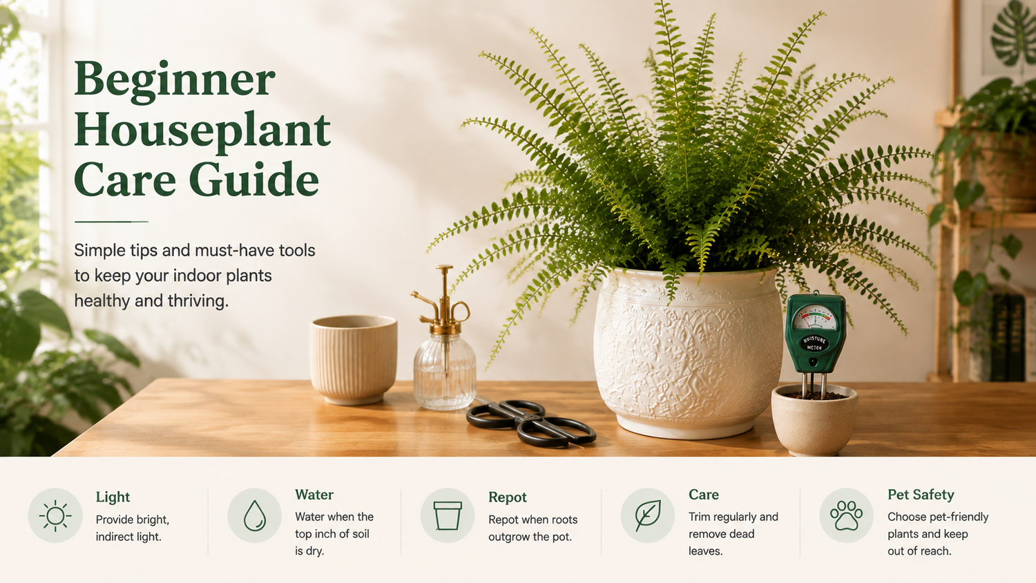 Beginner Houseplant Care Guide: How to Keep Indoor Plants Alive