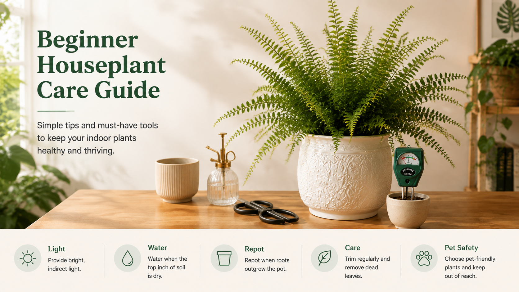 Beginner Houseplant Care Guide: How to Keep Indoor Plants Alive