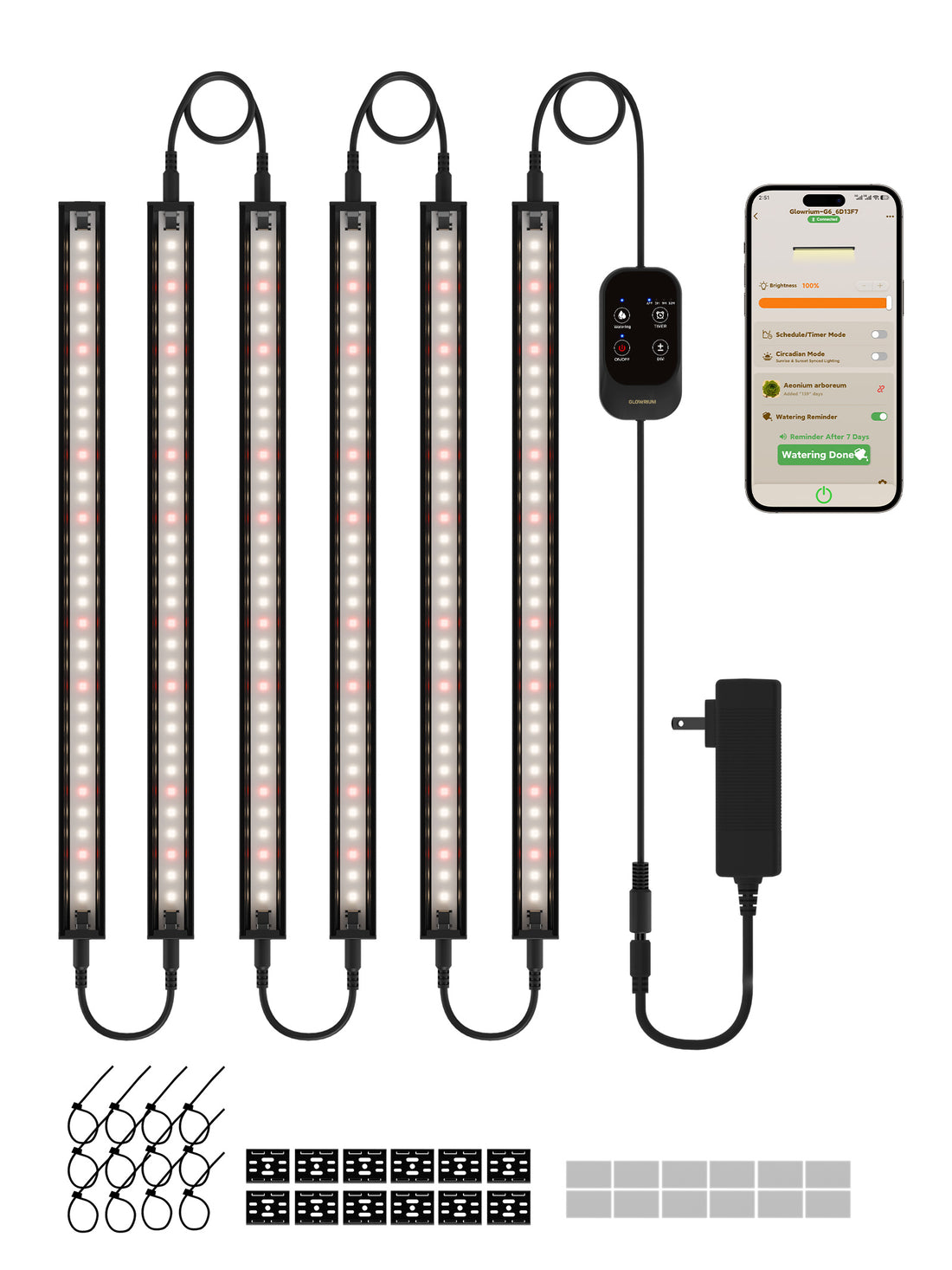 GLOWRIUM G6 | 48W Smart Full Spectrum LED Grow Light Strip