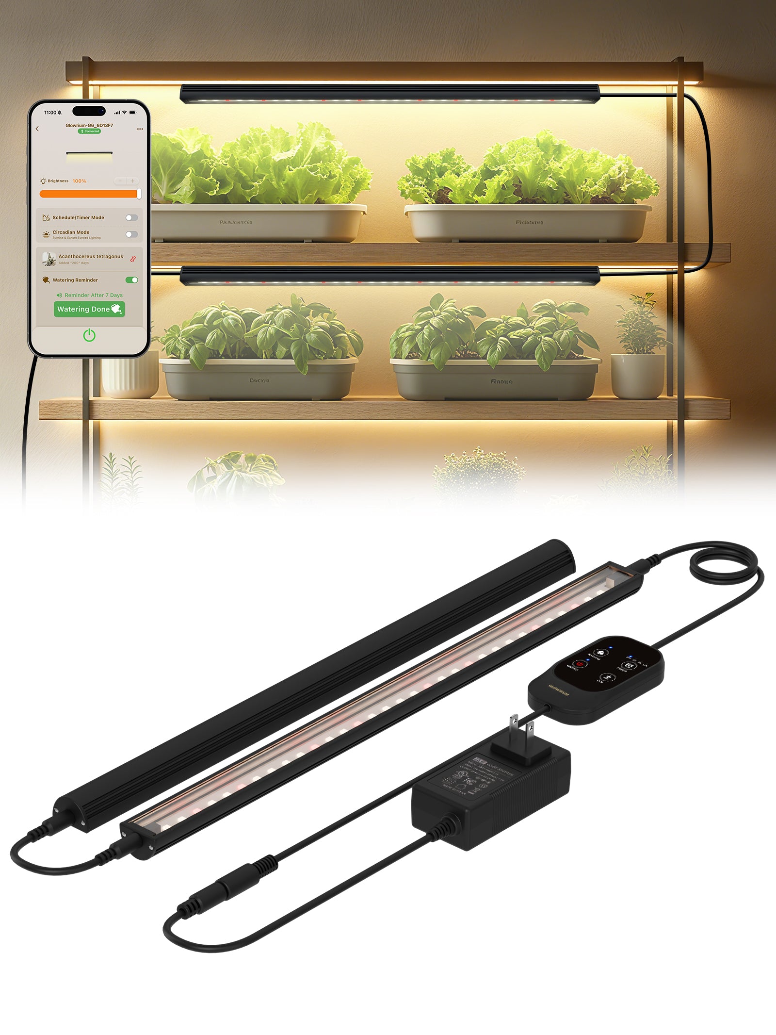 Sonicgrace Hydroponics Growing System, Indoor Garden with Full  123 We Grow G601C Automated Hydroponic Garden System Growing Unit LED Light NEW main image 2