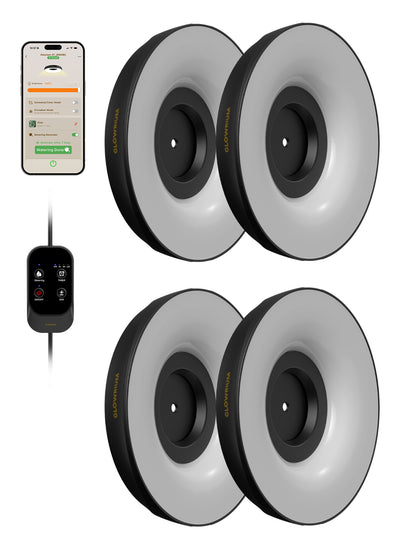 GLOWRIUM LED Grow Light for Indoor Plants – Smart Full Spectrum, Auto Timer, Stepless Dimming, Watering Reminder, Modular Design Plant Assistant-G7