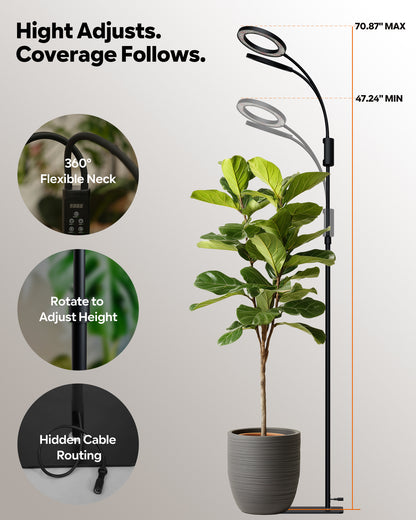 GLOWRIUM G5 | 48W Smart Full Spectrum LED Floor Grow Light