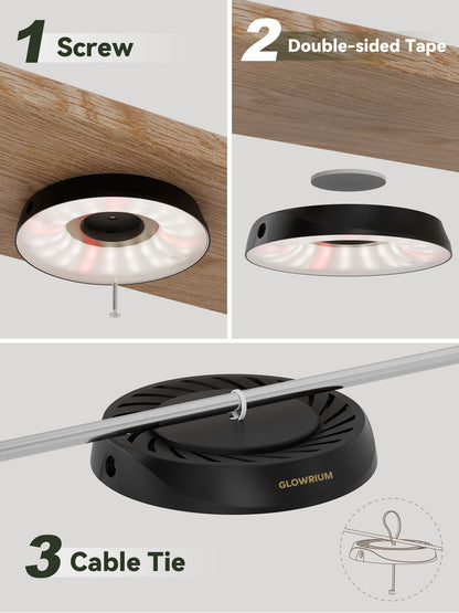 GLOWRIUM G7 | 48W (6-Pack) Smart Full Spectrum LED Puck Grow Light