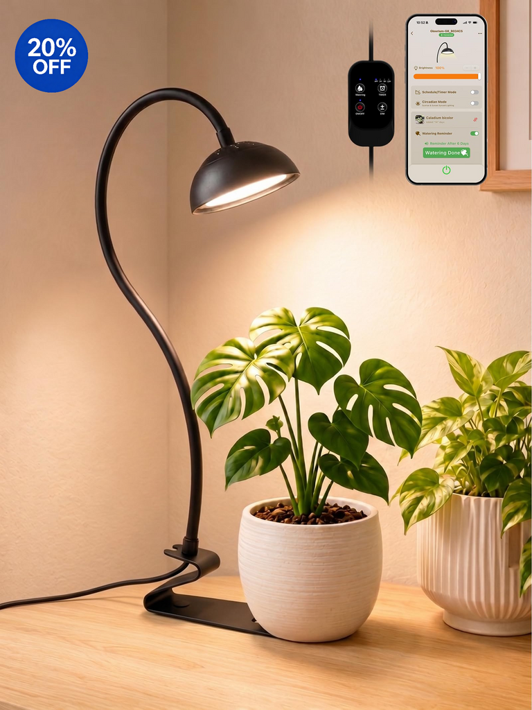 GLOWRIUM® G8 10W Smart LED Grow Light - Full Spectrum Plant Light for Small Indoor Plants