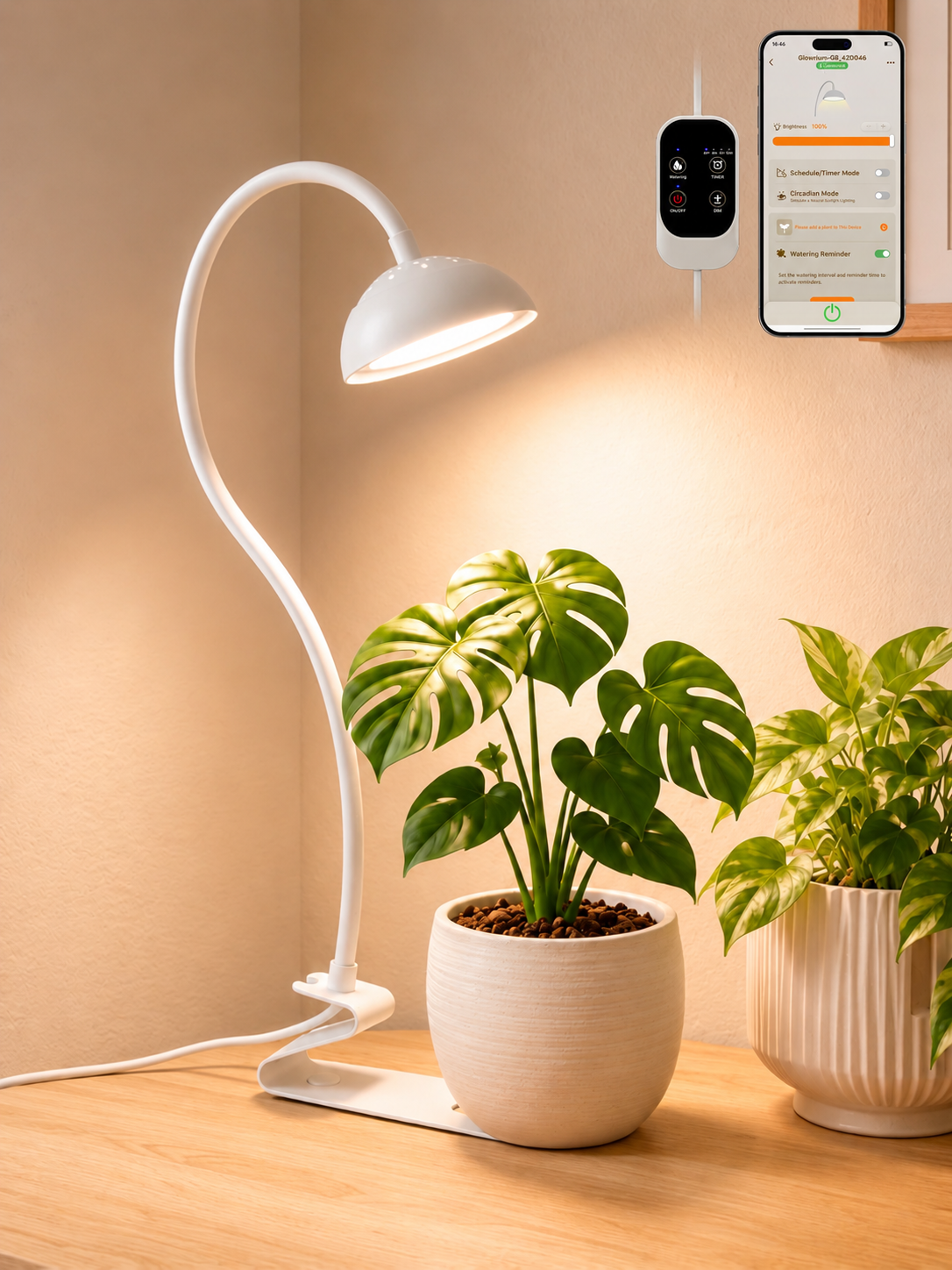 GLOWRIUM® G8 10W Smart LED Grow Light - Full Spectrum Plant Light for Small Indoor Plants