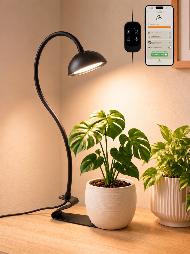 GLOWRIUM® G8 10W Smart LED Grow Light - Full Spectrum Plant Light for Small Indoor Plants