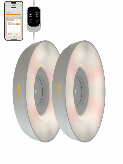 GLOWRIUM® G7 Smart LED Pflanzenlampe für Zimmerpflanzen – Vollspektrum, Auto-Timer, Stufenloses Dimmen, Gieß-Erinnerung, Modulares Design, Pflanzen-Assistent