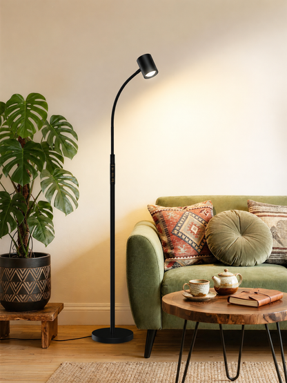 GLOWRIUM® H2B 12W 62" LED-Lese-Stehleuchte für Wohnzimmer, Schlafzimmer &amp; Büro