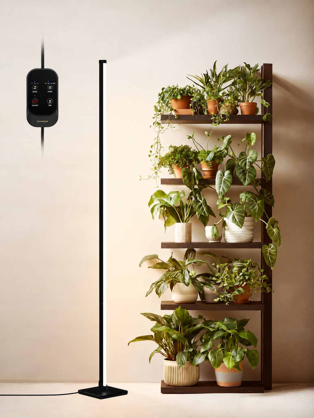 GLOWRIUM® G3 36W (60 in) Grow Lights - Full Spectrum, Hanging and Standing, Auto Timer, Wide Area Coverage for Indoor Plants