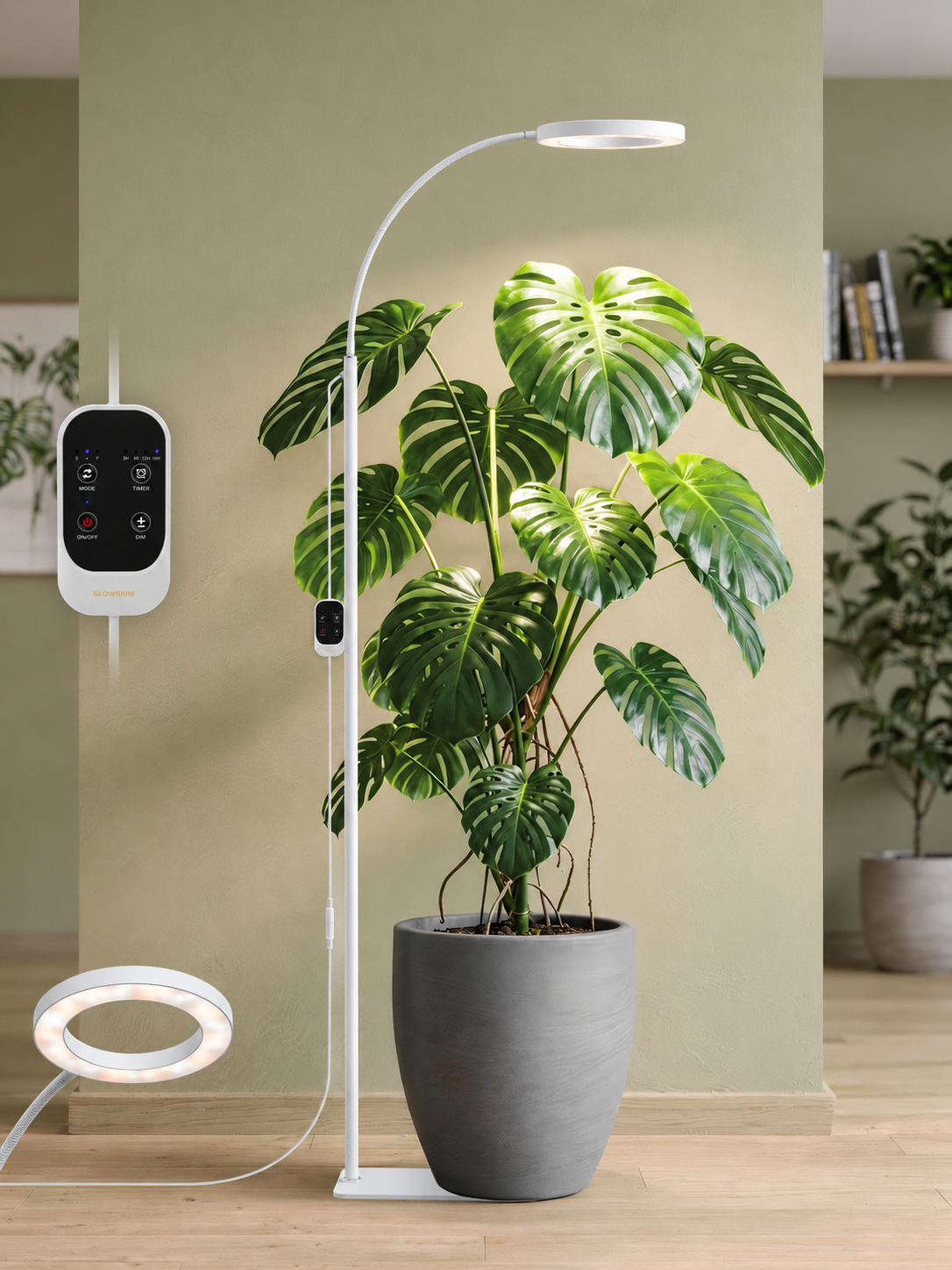GLOWRIUM® G2 20W Grow Light Full Spectrum LED Floor Plant Light for Indoor Plants