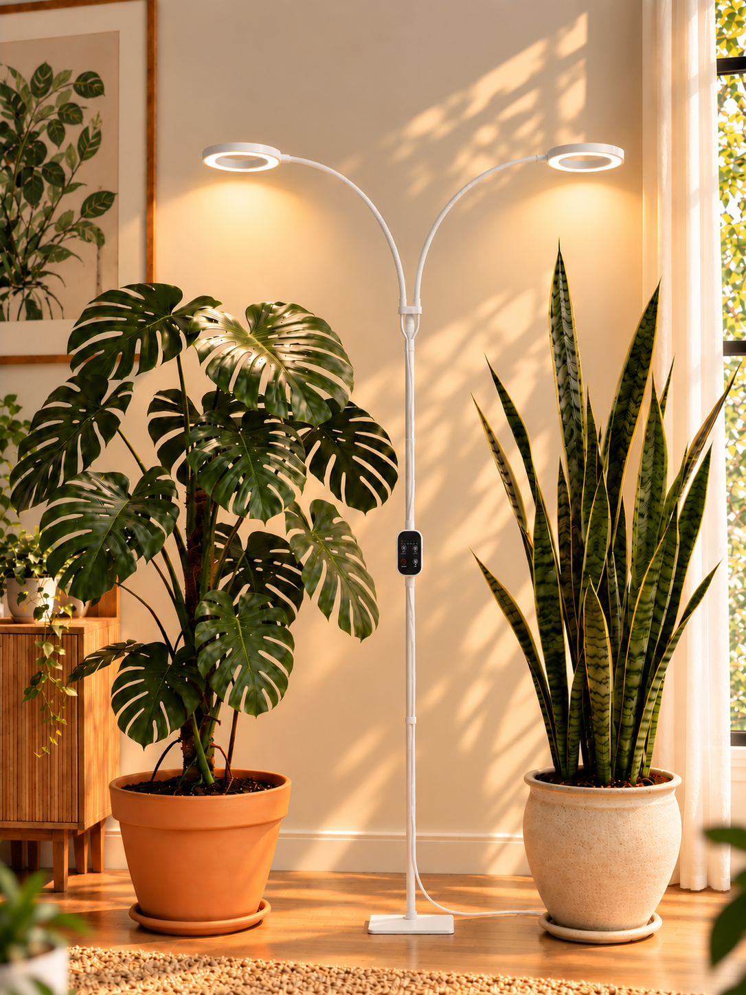 GLOWRIUM® G2 36W Grow Light  Full Spectrum LED Floor Plant Light for Indoor Plants