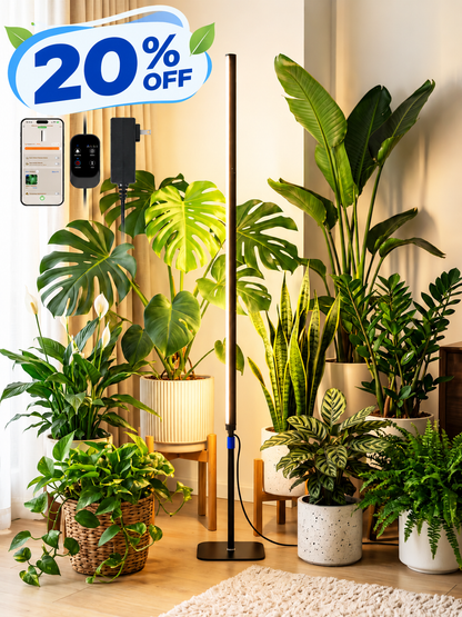GLOWRIUM® G3 Pro 48W Smart Vertical Grow Light – Full Spectrum, App Control &amp; Adjustable Height