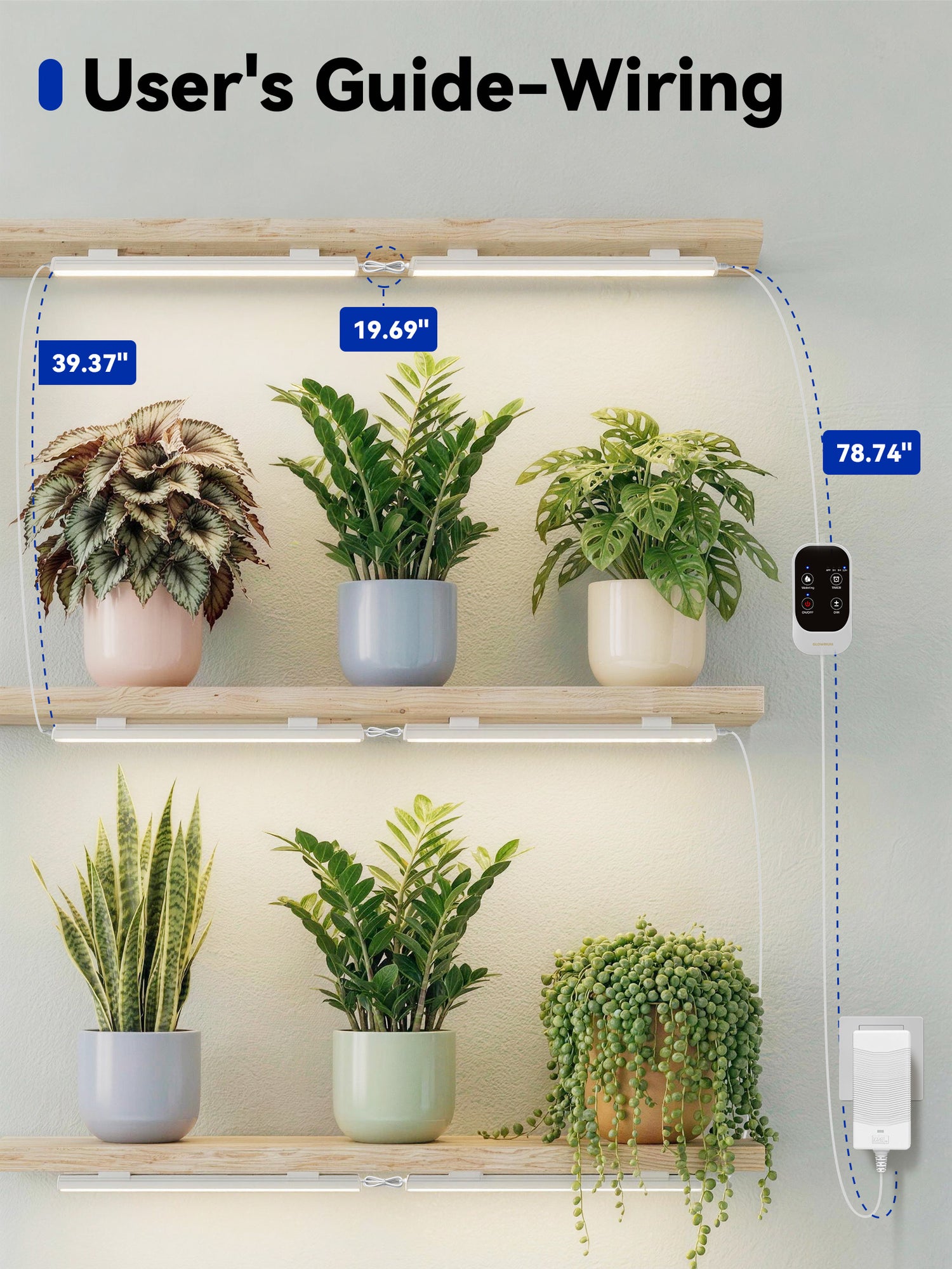 GLOWRIUM G6 | 48W (6-Pack) Smart Full Spectrum LED Grow Light Strip