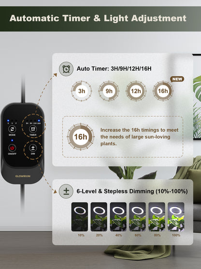 GLOWRIUM G2 Pro | 48W (70.9") Full Spectrum LED Floor Grow Light