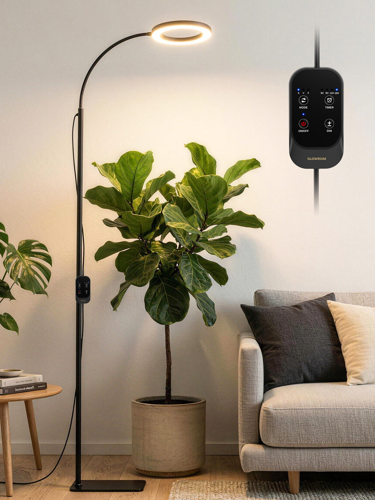GLOWRIUM G2 Pro | 48W (180 cm) Vollspektrum LED Pflanzenlampe für den Boden