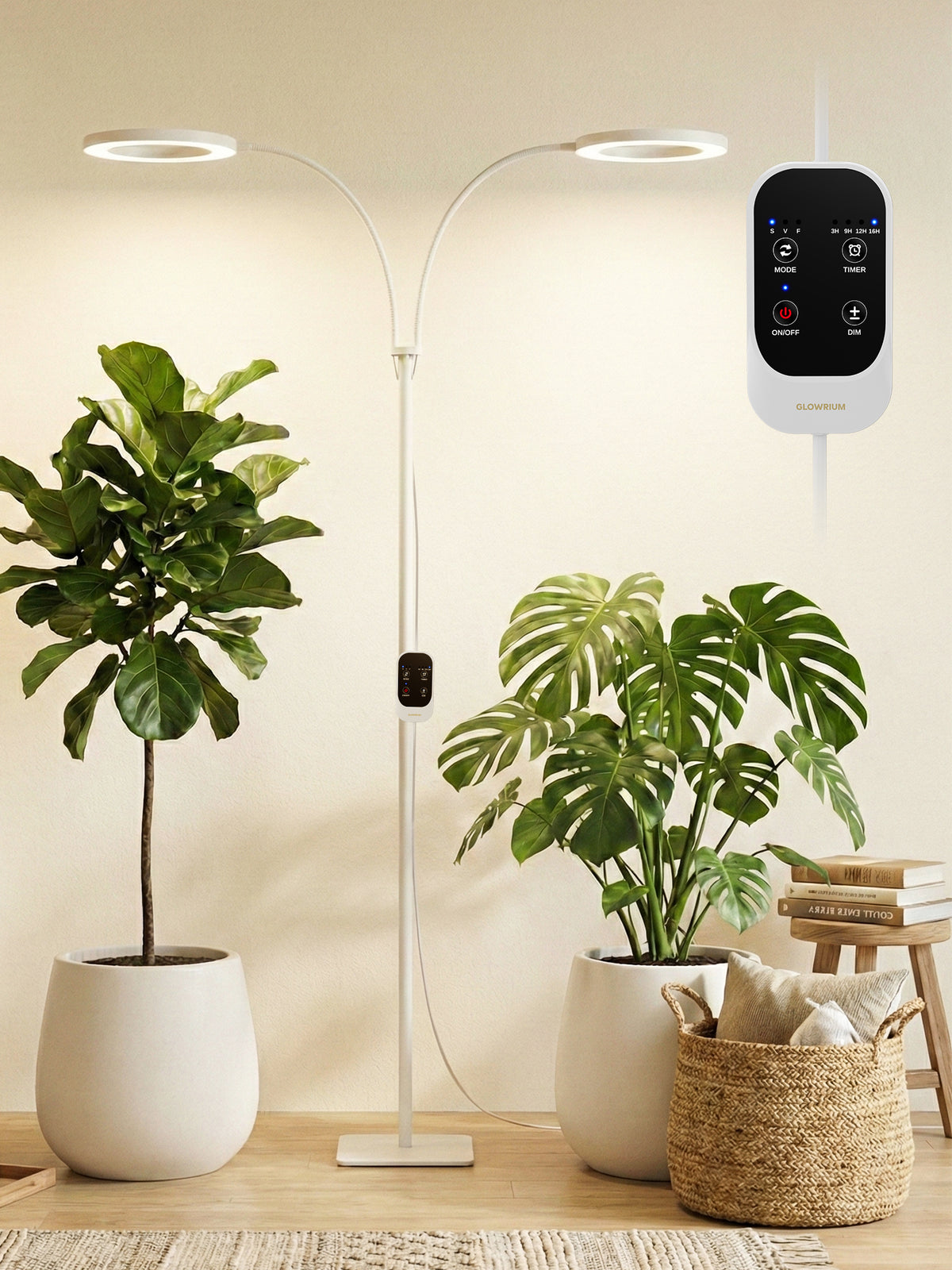 GLOWRIUM G2 Pro | 48W (180 cm) Vollspektrum LED Pflanzenlampe für den Boden