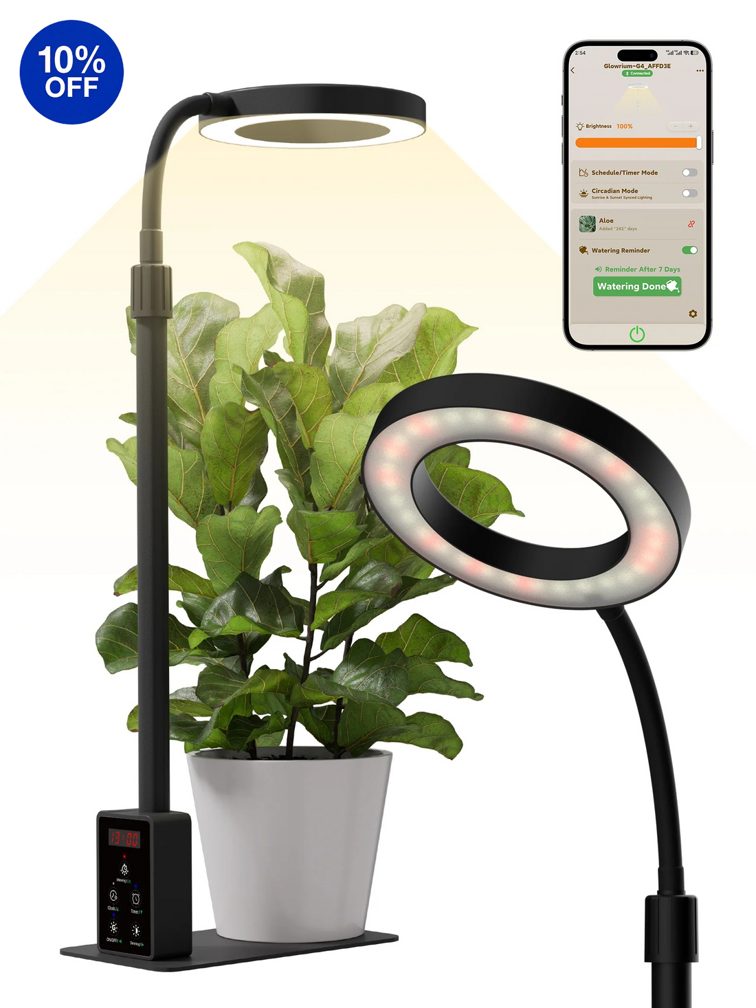 GLOWRIUM G4 | 12W Smart Full Spectrum LED Desktop Grow Light