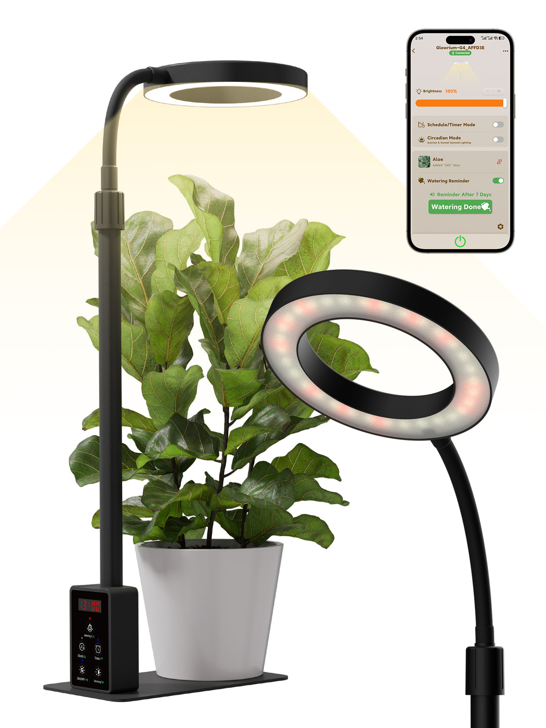 GLOWRIUM G4 | 12W Smart Full Spectrum LED Desktop Grow Light