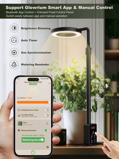 GLOWRIUM G4 | 12W Smart Full Spectrum LED Desktop Grow Light