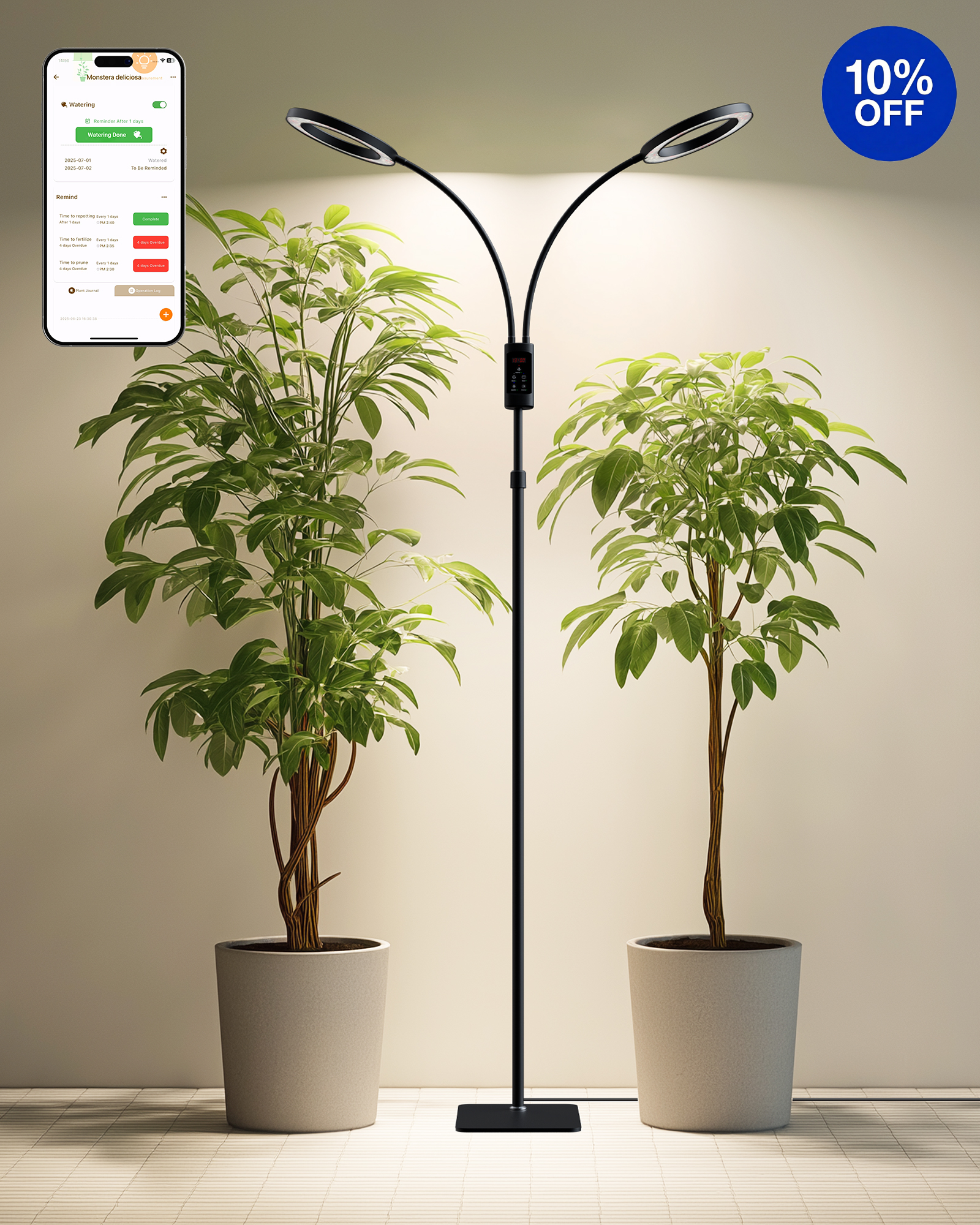 GLOWRIUM G5 | 48W Smart Full Spectrum LED Floor Grow Light
