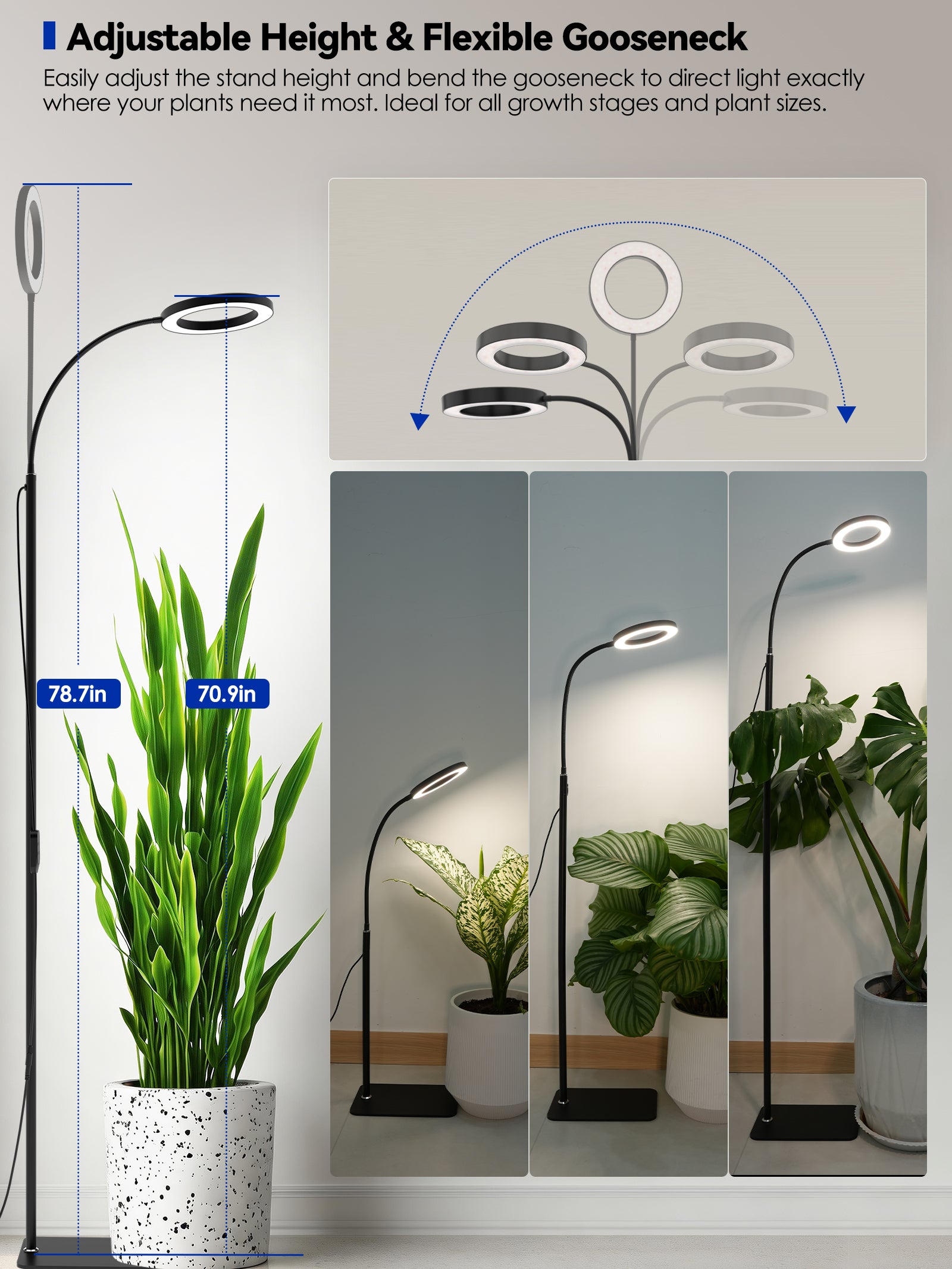 REAL LEDグロウライト 56個搭載 Utilitech 23.23-in 1-Light Silver 18-Watt Full Spectrum LED Strip