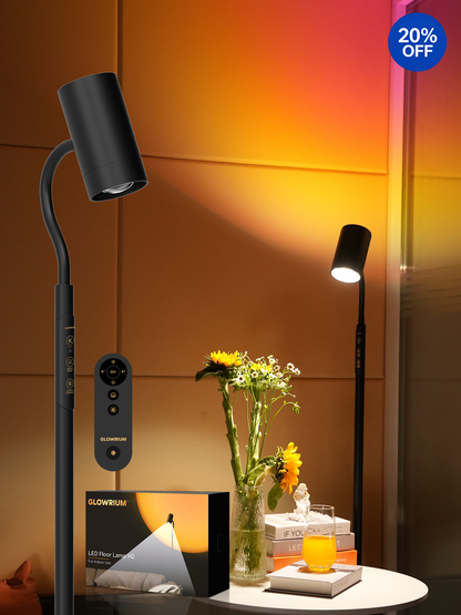 GLOWRIUM® H2 Floor Lamp - Dual Side LED Light for Living Room &amp; Bedroom