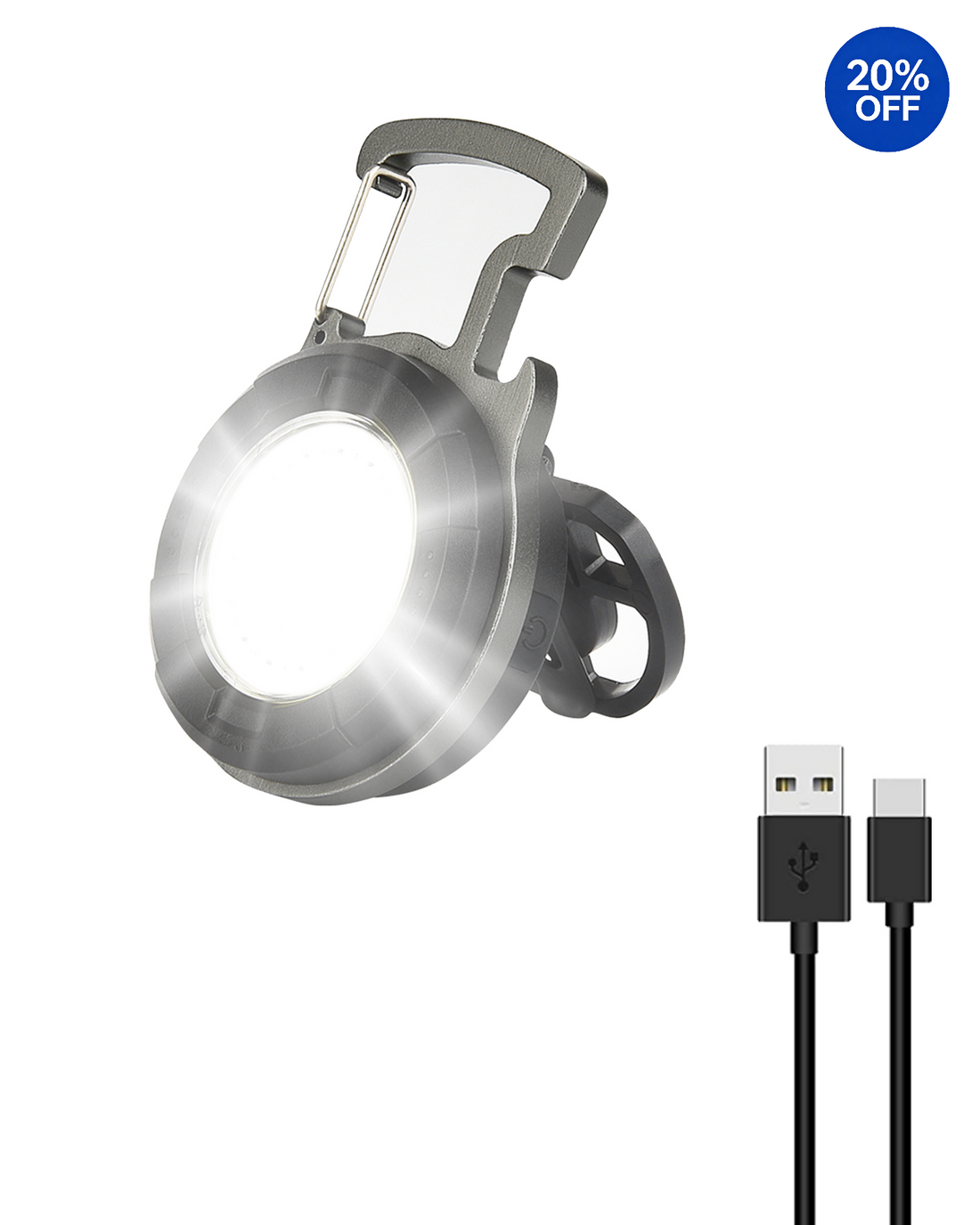 GLOWRIUM Cob Keychain Work Light Keychain Flashlight