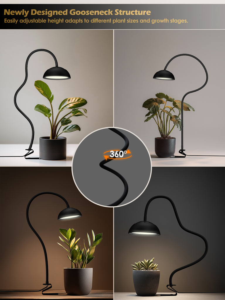 GLOWRIUM® G8 10W Smart LED Grow Light - Full Spectrum Plant Light for Small Indoor Plants